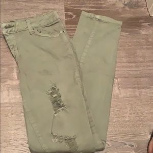 Junior size 1 olive jeans
